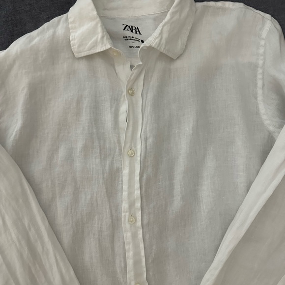 Zara men’s white button down - Picture 4 of 6